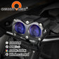 LX5 Motorcycle Bi LED Projector Lens HD Fog Driving Lamp 80W 30000LM Dual Colors Auxiliary Light H/L Beam Strobeflash Devil Eyes DRL