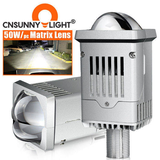 MX9 High Low Beam 2 inch LED Projector Lens Headlight Matrix LED Light Fog Light Retrofit for DIY Car Lights Biled Tuning Accessory