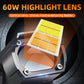 LX1 Motorcycle Headlight 60W 20000Lm Bi LED Fog Drive Light Spotlight Strobeflash Dual-color Auxiliary Lamp For Bmw Honda Yamaha