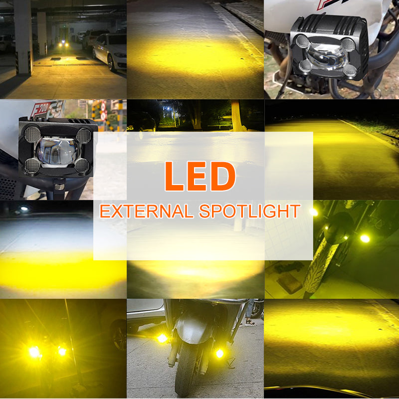 LX3 24000Lm 70W/set Motorcycle Headlight Auxiliary Spotlight Hi/Lo Strobeflash Yellow White Waterproof ATV LED Fog Driving Light