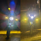 LX6 3-Lens Bi-LED Motorcycle Auxiliary Fog Driving Lights 60W High Low Lens Dual Colors Strobeflash Bike Motorbike Headlight Kit