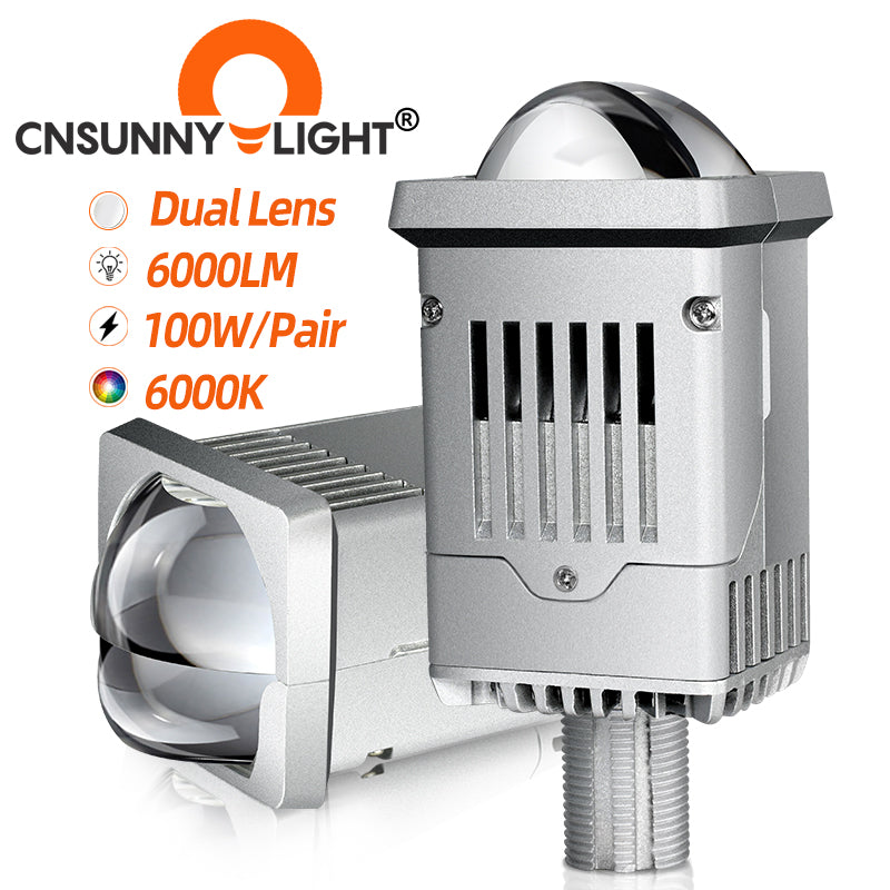 MX9 High Low Beam 2 inch LED Projector Lens Headlight Matrix LED Light Fog Light Retrofit for DIY Car Lights Biled Tuning Accessory