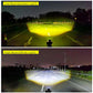 LX10 Dual Colors Double Lens Motorcycle Projectors Headlight Spotlight Strobe Flash 70W 15000Lm Bike Driving Fog Auxiliary Lights Kit