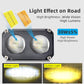 LX10 Dual Colors Double Lens Motorcycle Projectors Headlight Spotlight Strobe Flash 70W 15000Lm Bike Driving Fog Auxiliary Lights Kit