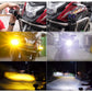 LX5 Motorcycle Bi LED Projector Lens HD Fog Driving Lamp 80W 30000LM Dual Colors Auxiliary Light H/L Beam Strobeflash Devil Eyes DRL
