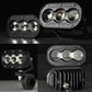 LX6 3-Lens Bi-LED Motorcycle Auxiliary Fog Driving Lights 60W High Low Lens Dual Colors Strobeflash Bike Motorbike Headlight Kit
