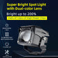 LX9 Strobe Flash Motorcycle Headlight Spotlight Dual Colors 70W 15000Lm Moto Bike Driving Fog Lights High Low Beam Waterproof 9-60V
